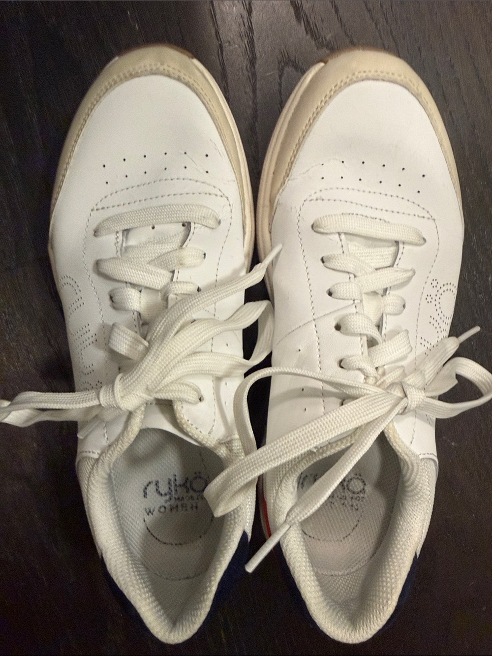 Ryka Courtside White leather pickleball shoes